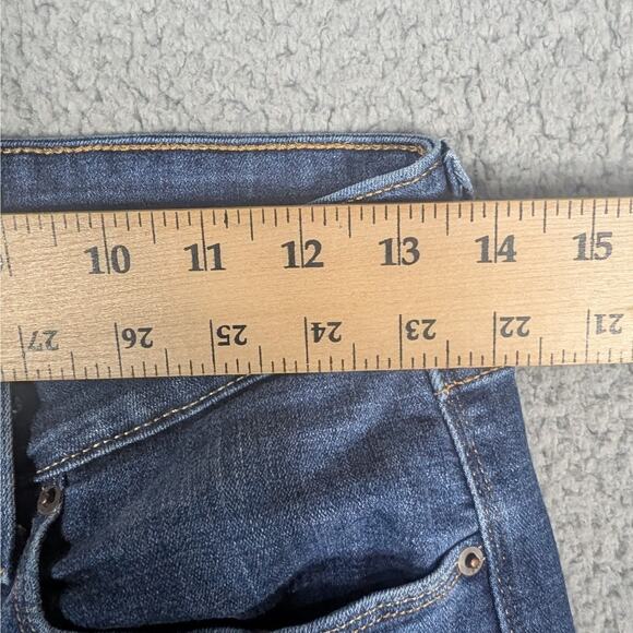 Levis Skinny Jeans Womens Size 8 Boot Mid Rise Dark Wash Blue Denim 27x27 - Picture 5 of 8